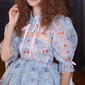 The Love Letter Shrug Puff Cropped top